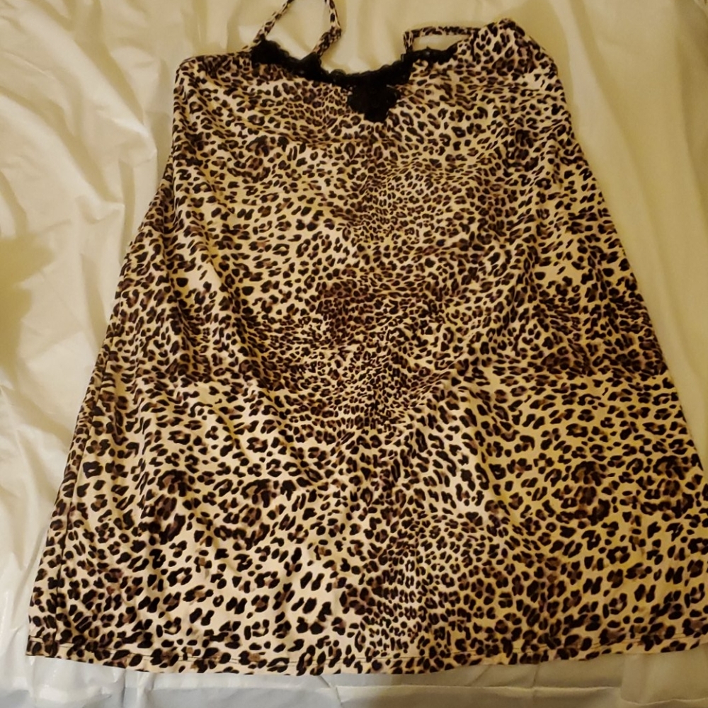 Leopard print night gown